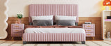Queen 3-Piece Bedroom Set Upholstered Platform Bed