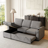 8" Sleeper Sofa, Sofa Bed - 2 in 1 Pull Out Sofa Bed with Storage Sofa, Sofa Sleeper with Pull Out Bed with Charging Port