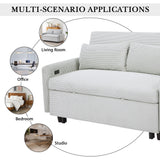 Pull-out Sofa Bed Convertible Couch 2 Seat Loveseat Sofa Modern Sleeper Sofa with USB Ports