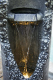 Large Contemporary Outdoor Water Fountain with Light Waterfall Fountain