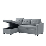 Pull Out Sectional Sofa with Storage Chaise