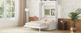 Queen Size Murphy Bed Wall Bed, White