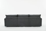 Modular Sectional Sofa,  3-Seater Sofa with Ottoman, Modern L-Shaped Sofa for Living Room Bedroom Apartment