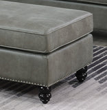 Ottoman Slate Grey Leatherette