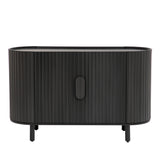 Curved Design Light Luxury Sideboard with Adjustable Shelves