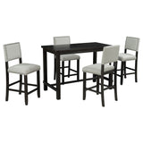 5-Piece Counter Height Dining Set, Classic Elegant Table and 4 Chairs