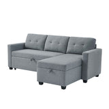 Pull Out Sectional Sofa with Storage Chaise