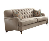 Sofa w/2 Pillows in Beige Fabric