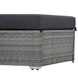 Patio Furniture Set Outdoor Furniture Daybed Rattan Sectional Furniture Set Patio Seating Group With Cushions and Center Table for Patio, Lawn, Backyard, Pool, Grey