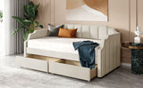 Twin Size Upholstered daybed with Drawers