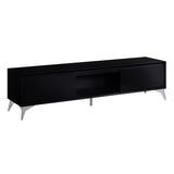 TV stand , LED, Black & Chrome Finish