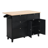 Farmhouse Kitchen Island Set with Drop Leaf