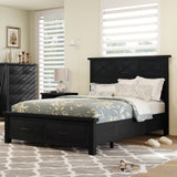 Queen Rustic Farmhouse Style 6 Piece Bedroom Set