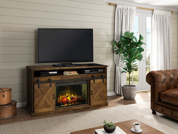 Tv Stand Electric Fireplace TV Stand for TVs up to 80 inches, Minimal Assembly