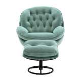 Accent chair  TV Chair  Living room Chair  with Ottoman-TEAL