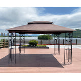 13x10 Outdoor Patio Gazebo Canopy Tent With Ventilated Double Roof And Mosquito net