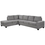 Sectional Sofa with Reversible Chaise, L Shaped  Couch Set with Storage Ottoman and Two Cup Holders for Living Room