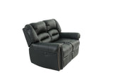 Black 1pc Reclining Loveseat Bonded Leather