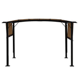 Beige Brown 12 x 9 Ft Outdoor Pergola Patio Gazebo