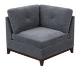 Ash Grey Chenille Fabric Sectional Couch