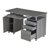 Grey Complete Workstation Computer Desk with Storage