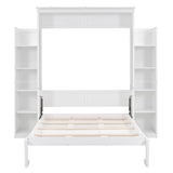 Full Size Murphy Bed Wall Bed with Shelves