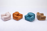 Kid's Bean Bag Chair Velvet Fabric Memory Sponge Stuffed