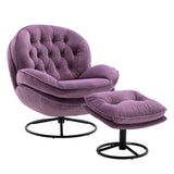 Accent chair  TV Chair  Living room Chair   with Ottoman-PURPLE