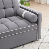 Pull Out Sleeper Sofa Couch, Gray