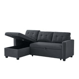 Pull Out Sectional Sofa with Storage Chaise