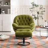 Accent chair  TV Chair  Living room Chair  with Ottoman-FRUIT GREEN