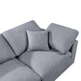 Grey Modern Modular Sectional Sofa Set, Self-customization Design Sofa