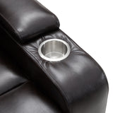 Power Motion Recliner with USB Charging Port and Hidden Arm Storage 2 Cup Holders