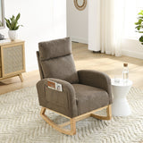 High Backrest Living Room Lounge Arm Rocking Chair