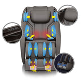 Zero G Black Massage Chair Recliner with Airbag Massage Bluetooth Speaker Foot Roller