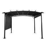 Grey 12 x 9 Ft Outdoor Pergola Patio Gazebo