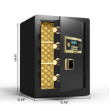 Black Electronic Digital Security Safe with Keypad - 17.72 Inch Safe Box