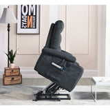 Electric Power Lift Recliner Chair with Massage and Heat for Elderly, 2 Side Pockets, Cup Holders, USB Charge Ports