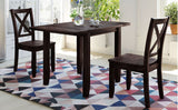 3-Piece Wood Drop Leaf Breakfast Nook Dining Table Set