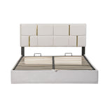 Queen 2-Piece Bedroom Set Upholstered Platform Bed with Hydraulic Storage