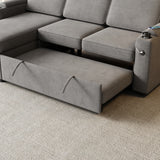 8" Sleeper Sofa, Sofa Bed - 2 in 1 Pull Out Sofa Bed with Storage Sofa, Sofa Sleeper with Pull Out Bed with Charging Port