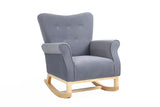 Grey Modern Rocking Chair Upholstered