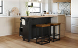 Farmhouse Kitchen Island Set with Drop Leaf