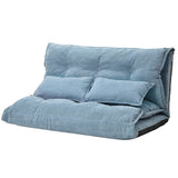 Blue Adjustable Folding Futon Video Gaming Sofa