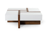 Makai White & Walnut Coffee Table