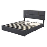 Queen 2 Piece Bedroom Set Upholstered Platform Bed