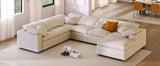 Sectional Sofa with Ottoman L Shaped Corner Sectional