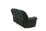 Black 1pc Reclining Loveseat Bonded Leather