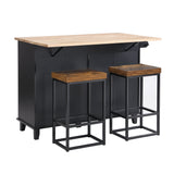 Farmhouse Kitchen Island Set with Drop Leaf