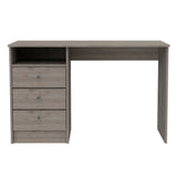 Providence 3-Drawer Writing Desk with Open Compartment Light Gray